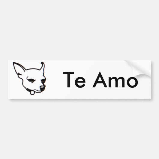 Chihuahua Te Amo bumper sticker (Voorkant)