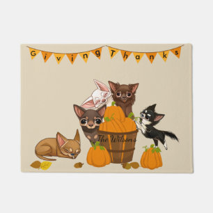 Chihuahua Thanksgiving Doormat Deurmat