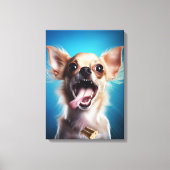 Chihuahua Treat Actie Canvas Afdruk (Voorkant)