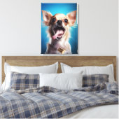 Chihuahua Treat Actie Canvas Afdruk (Insitu (Slaapkamer))