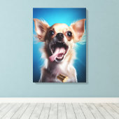Chihuahua Treat Actie Canvas Afdruk (Insitu (Houten vloer))