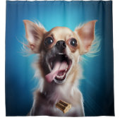 Chihuahua Treat Actie Douchegordijn (Voorkant)