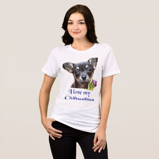 chihuahua Tri-Blend shirt (Voorkant volledig)