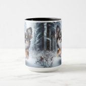 Chihuahua Tri Kleur Kerst Koffie Mok (Midden)