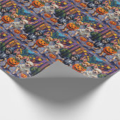 Chihuahua Trick-or-Treating in Halloween Kostuums Cadeaupapier (Hoek)