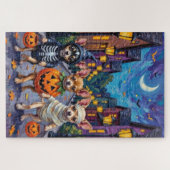 Chihuahua Trick-or-Treating in Halloween Kostuums Legpuzzel (Horizontaal)