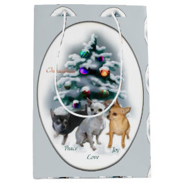 Chihuahua Trio Kerstmis Medium Cadeauzakje
