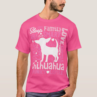 Chihuahua Typografie voor Mannen Vrouwelijk Kind T-shirt