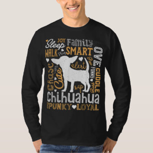 Chihuahua Typography Word Art Funny Dog Lover Gift T-shirt