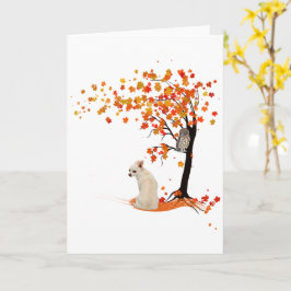 Chihuahua Uil En Herfst Boom Chihuahua Liefhebber  Kaart