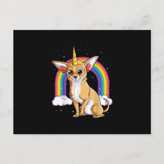 chihuahua unicorn girls space galaxy rainbow do briefkaart