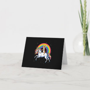 chihuahua unicorn girls space galaxy rainbow do notitiekaartje