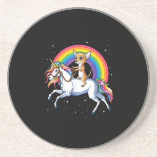 chihuahua unicorn girls space galaxy rainbow do zandsteen onderzetter