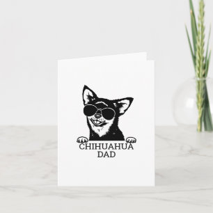 Chihuahua-vader met bril Vaderdag huisdieren Kaart