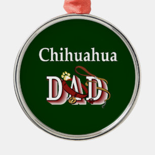 Chihuahua vader metalen ornament
