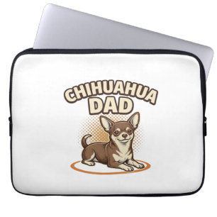 Chihuahua Vader Vintage Gravure Hond Liefhebber De Laptop Sleeve