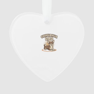 Chihuahua Vader Vintage Gravure Hond Liefhebber De Ornament