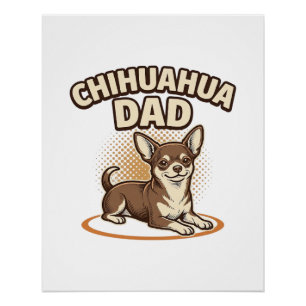 Chihuahua Vader Vintage Gravure Hond Liefhebber De Perfect Poster