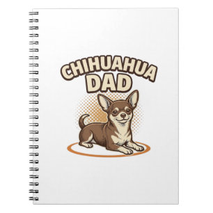 Chihuahua Vader Vintage Gravure Hond Liefhebber On Notitieboek