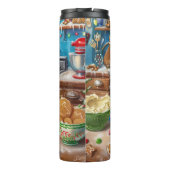 Chihuahua Vakantie Bakken: Feestelijke Kerstmis Thermosbeker (Achterkant)