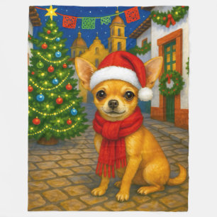 Chihuahua Vakantie Fleece Deken