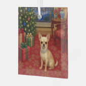 Chihuahua Vakantie  Glas Ornament (Voorkant links)