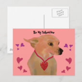 Chihuahua Valentijn Hearts Feestdagenkaart (Voorkant / Achterkant)