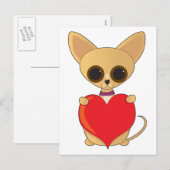 chihuahua valentijnChihuahua Valentijn Feestdagenkaart (Voorkant / Achterkant)