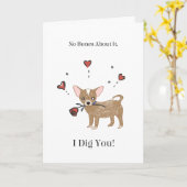 Chihuahua Valentijnkaart Kaart (Gele Bloem)