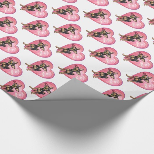 Chihuahua Valentijnsdag Cadeaupapier (Hoek)