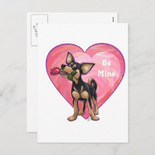 Chihuahua Valentijnsdag Feestdagenkaart (Voorkant / Achterkant)