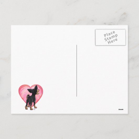 Chihuahua Valentijnsdag Feestdagenkaart (Achterkant)