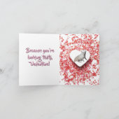 Chihuahua Valentijnsdag Gevouwen Vakantie Kaart (Binnen)