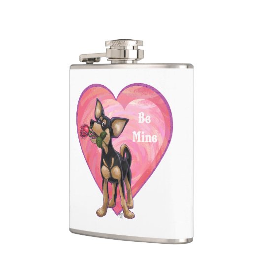 Chihuahua Valentijnsdag Heupfles (Links)