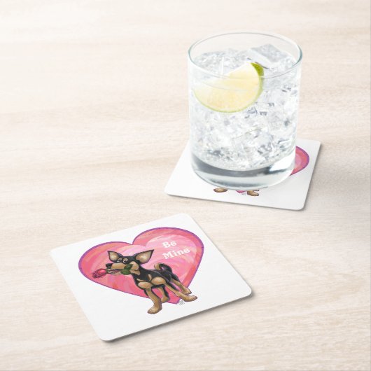 Chihuahua Valentijnsdag Kartonnen Onderzetters (Insitu)