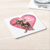 Chihuahua Valentijnsdag Kartonnen Onderzetters (Schuin)
