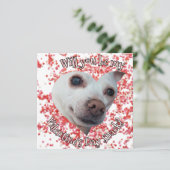 Chihuahua Valentijnsdag Plat Kerstkaart (Staand voorkant)