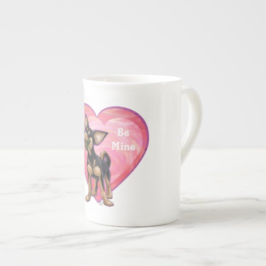 Chihuahua Valentijnsdag Porselein Kop (Voorkant rechts)