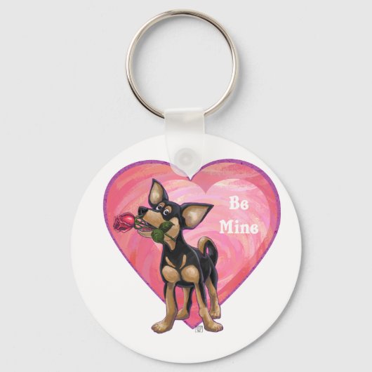 Chihuahua Valentijnsdag Sleutelhanger (Voorkant)