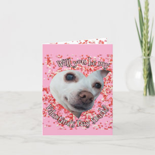 Chihuahua Valentijnsdag Vouw Kerstkaart Feestdagen Kaart