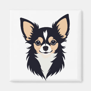 Chihuahua Vector Art Animal Modern Urban Graphic Magneet
