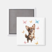 Chihuahua Vector Schilderen Schattig Fun Animal Pl Magneet (Voorkant / Achterkant)