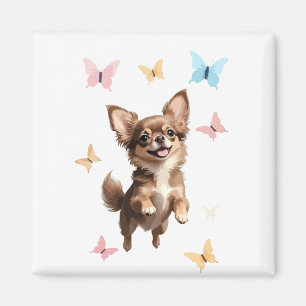 Chihuahua Vector Schilderen Schattig Fun Animal Pl Magneet