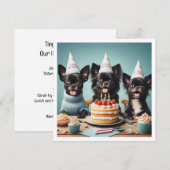 Chihuahua verjaardag viering, chihuahua kaart (Voorkant / Achterkant)