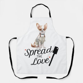 Chihuahua verspreidde de liefde schort