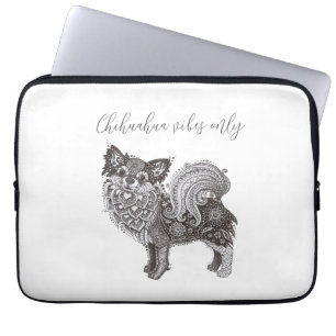 Chihuahua Vibes Neopreen Laptophoes 13 inch Laptop Sleeve