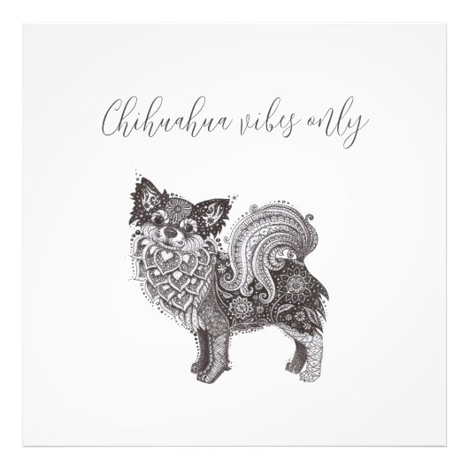 Chihuahua Vibes Premium Satin Photo Paper Foto Afdruk (Voorkant)
