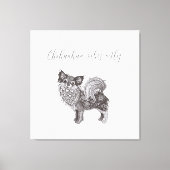 Chihuahua Vibes Premium Wrapped Canvas Art Afdruk (Voorkant)