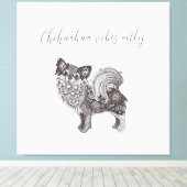 Chihuahua Vibes Premium Wrapped Canvas Art Afdruk (Insitu (Houten vloer))