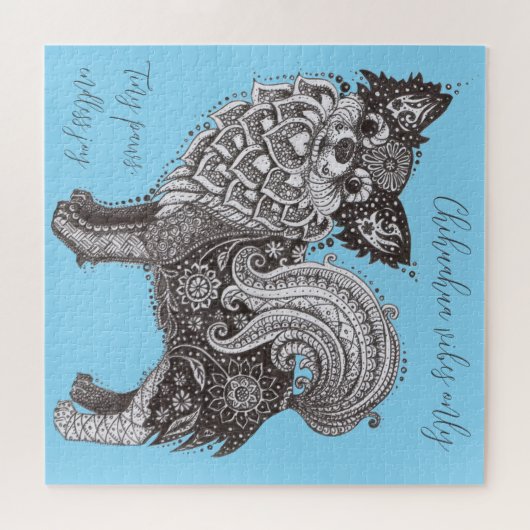 Chihuahua Vibes Puzzle with Gift Box Legpuzzel (Horizontaal)